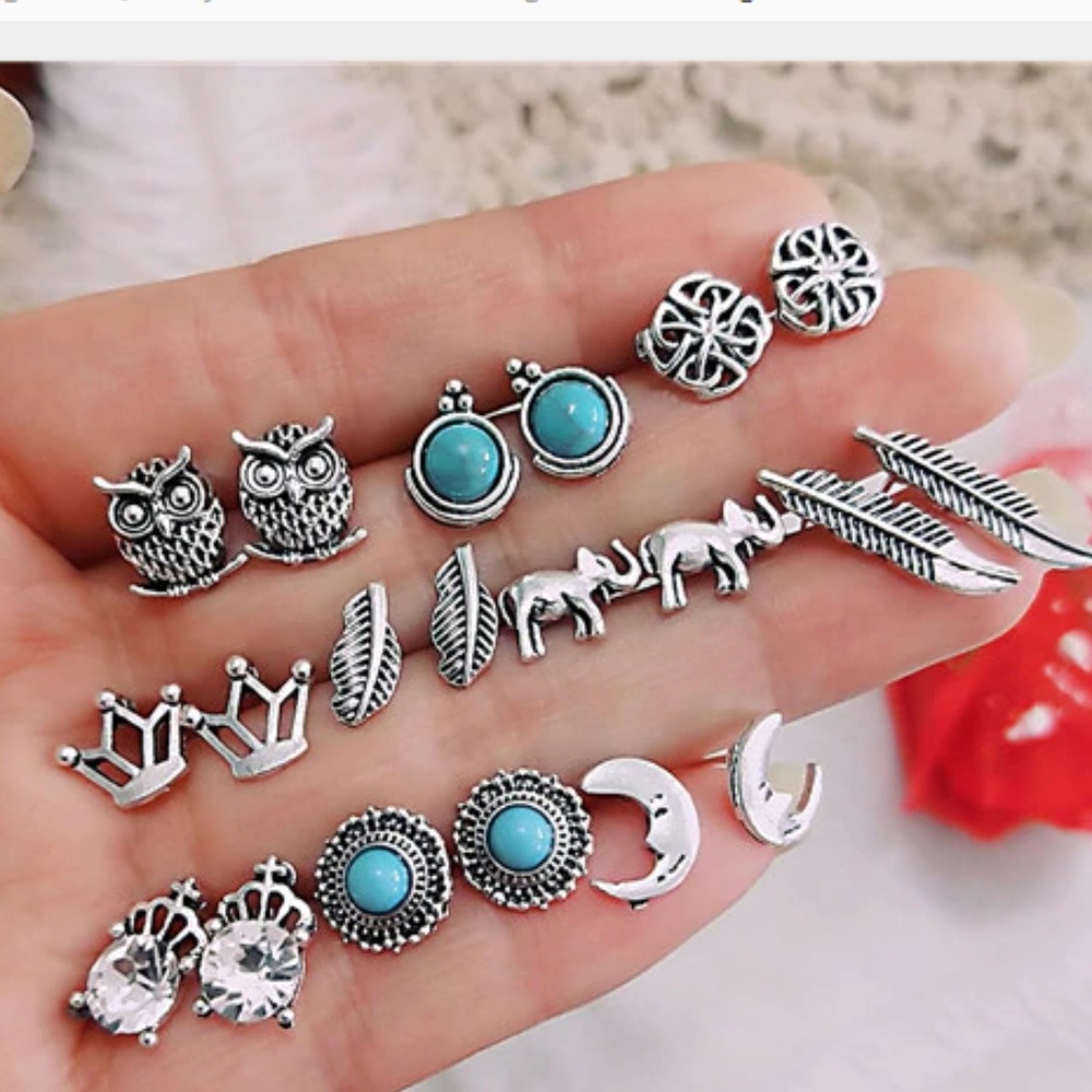 Adorable Boho Stud Earring Set
